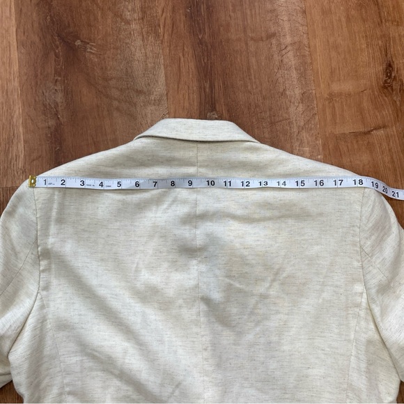 PJ Paul Jones Mens Linen Blend Blazer Sport Coat Jacket Cream Size Large - Picture 8 of 15